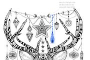 Xmas deer with decorations, a Decorative Illustration by AnastasiaFears (Thumbnail 3 of 4)