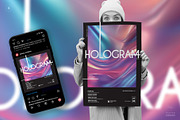 Hologram Party Flyers, Posters Pack, a Poster Template by pixelsao (Thumbnail 16 of 23)