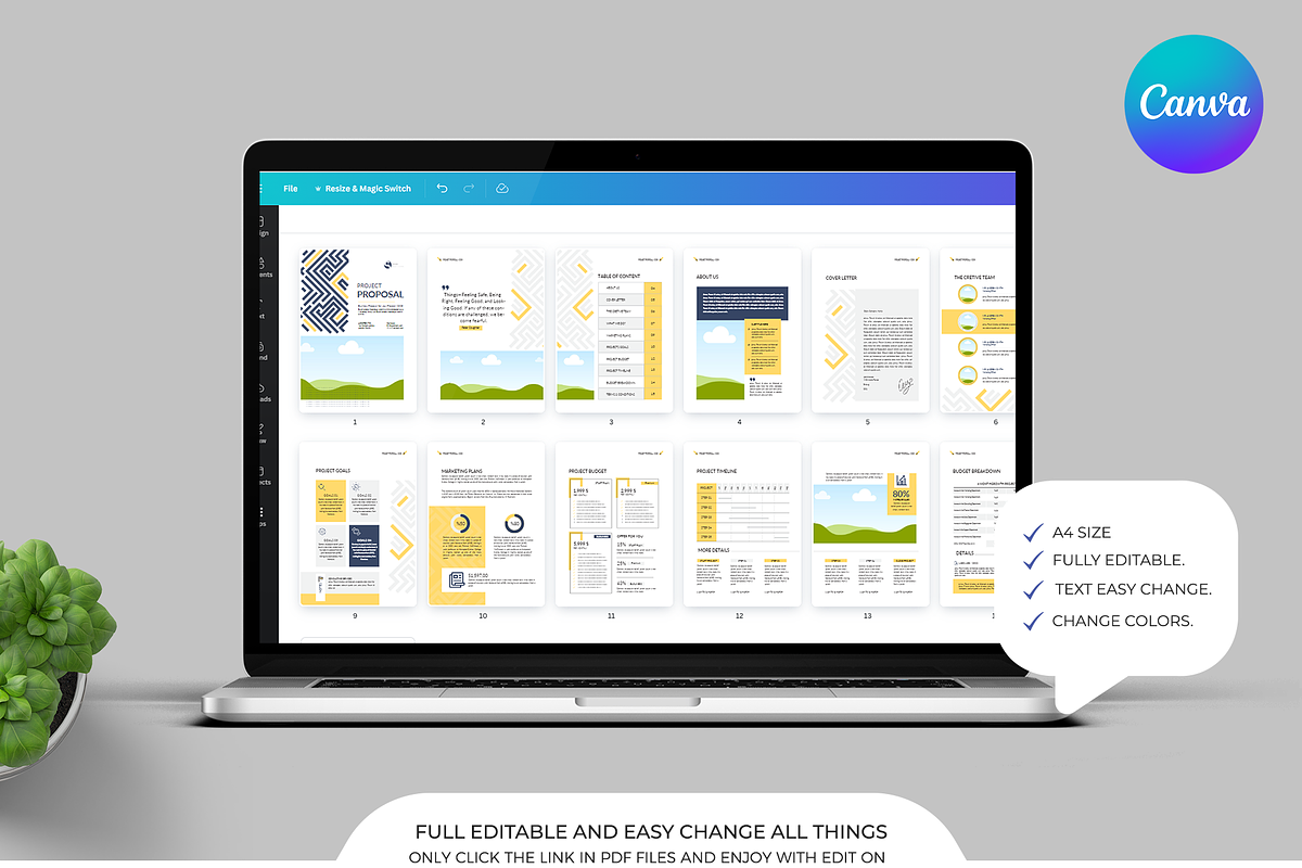 Project Proposal Canva | Docx | Ai, a Brochure Template by Template Zone (Photo 11 of 11)
