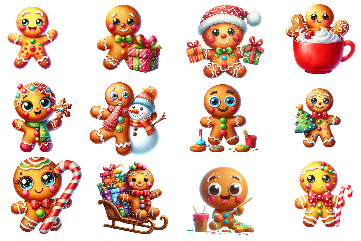 Christmas Gingerbread Man Cookie Cli, an Illustration by Designworld (Photo 2 of 4)