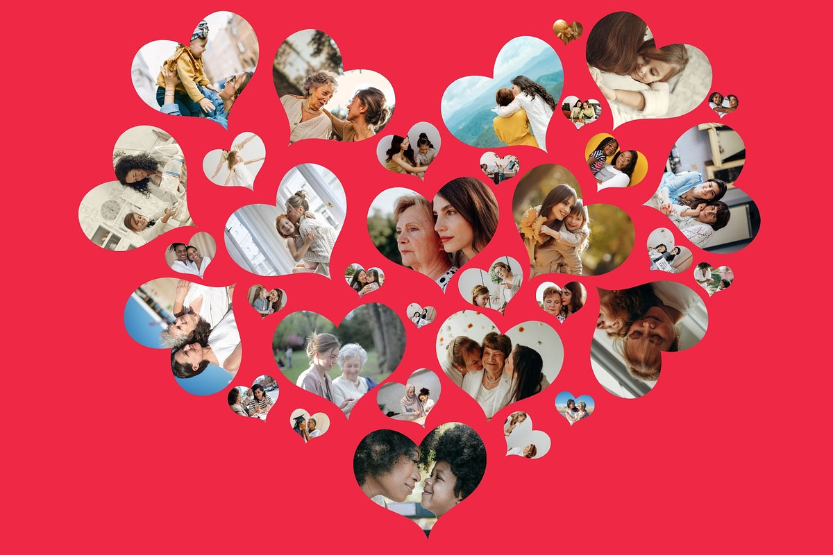 Heart Photo Collage Canva Template, a Social Media Template by GraphiCarola (Photo 7 of 15)