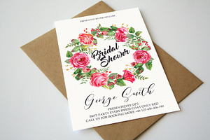 Bridal Shower Invitation Card, a Card Template by graphicforest