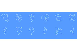Round Bubbles of Foam or Soup Icon, an Outline Icon by Vector Creator