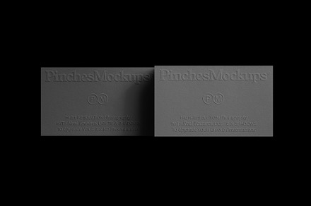 Embossed Business Cards Mockup