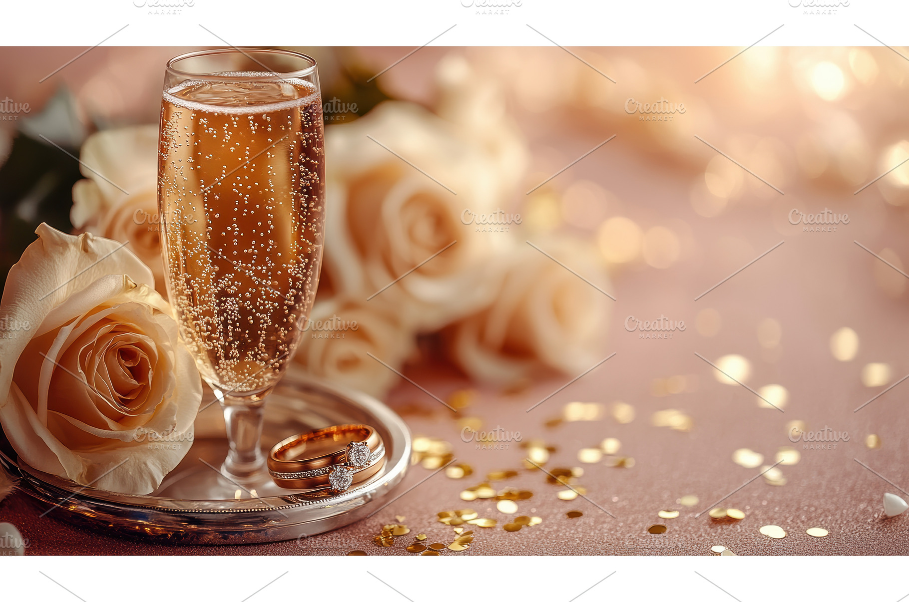Sparkling wedding rings and, a Photo by Rodica Ciorba