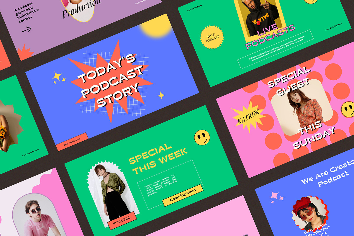 Podcast Bundle Presentation Pack, a Presentation Template by Rocket Template (Photo 6 of 13)