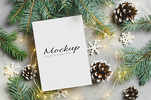 Christmas Greeting Card Mockup