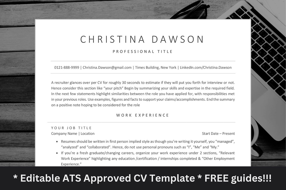 ATS Functional instant download cv, a Resume Template by The Career Lab (Photo 1 of 10)