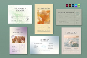 Product Label Template Set, a Stationery Template by BrandPacks