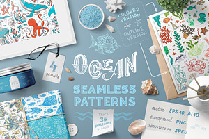 Ocean Seamless Patterns Pack