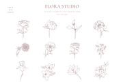 Floral logo and botanical elements, a Branding & Logo Template by Summer Nightingale Art (Thumbnail 3 of 9)
