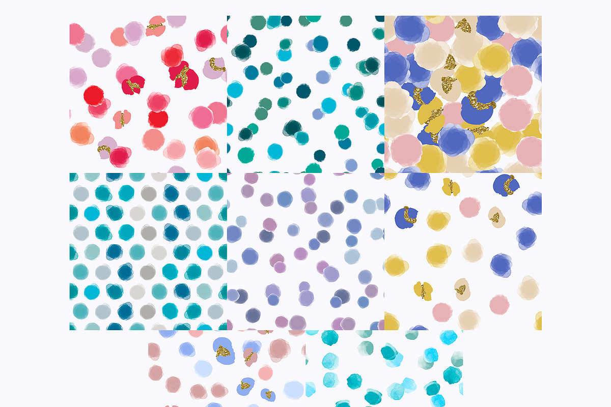 Watercolor vector stains & patterns, a Pattern Graphic by Ibrin's Shop (Photo 7 of 7)
