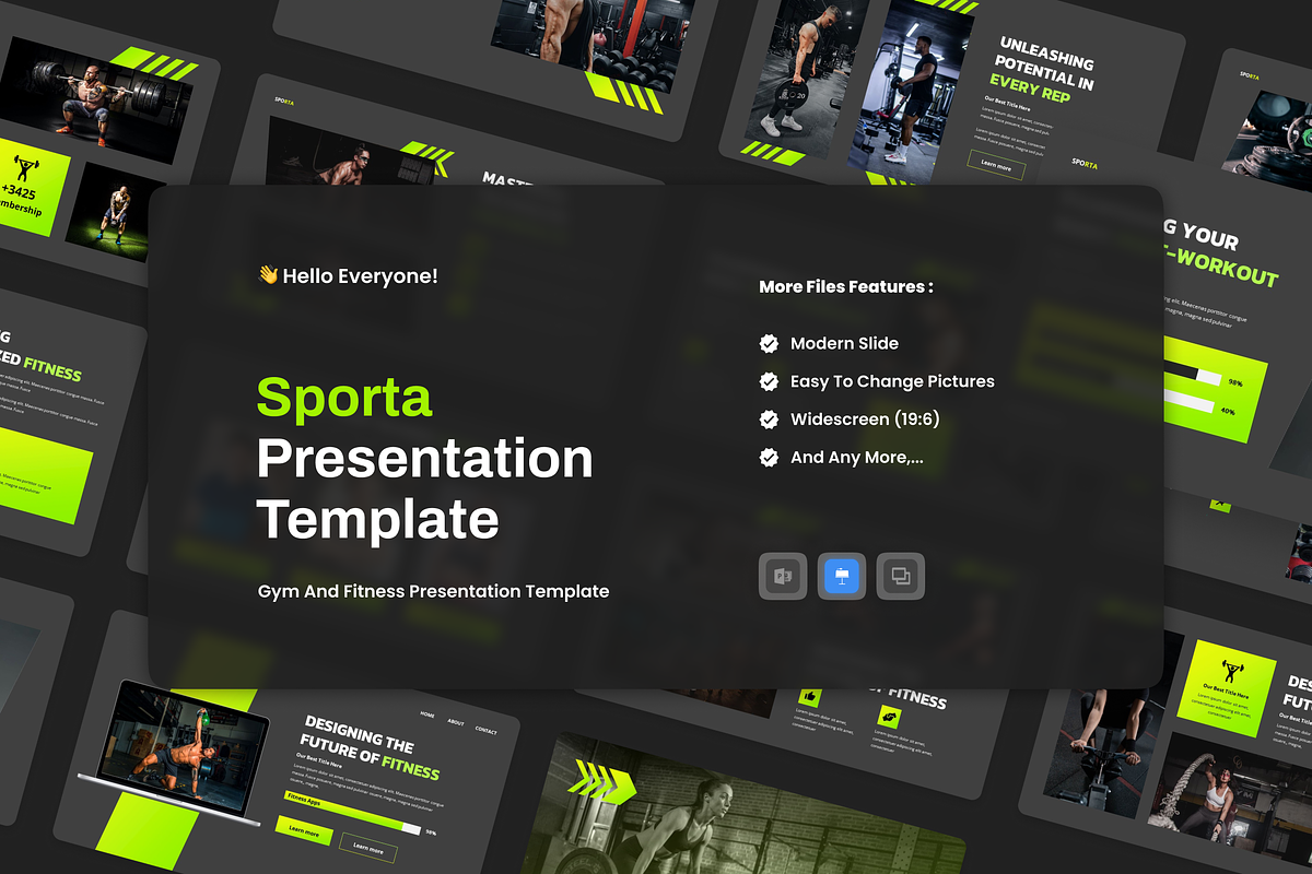 Sporta - Fitness & Gym Keynote, a Presentation Template by Annora Studio (Photo 1 of 5)