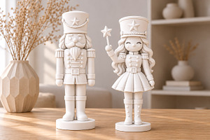 Christmas Nutcracker Couple 3D STL, a Characters & Person 3D Model by Layerology