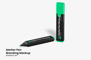Marker Pen Branding Mockup, a Pens & Pencil Mockup by renderstockmarket