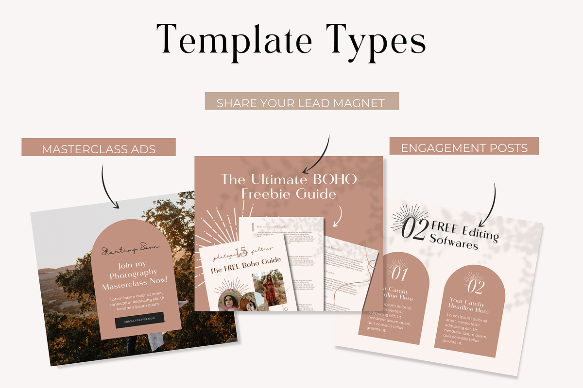 Facebook Post Cover Boho Canva, a Social Media Template by HerstedHertz (Photo 8 of 10)