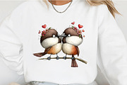 Valentine Couple Birds Clipart, an Illustration by OK Design (Thumbnail 4 of 6)