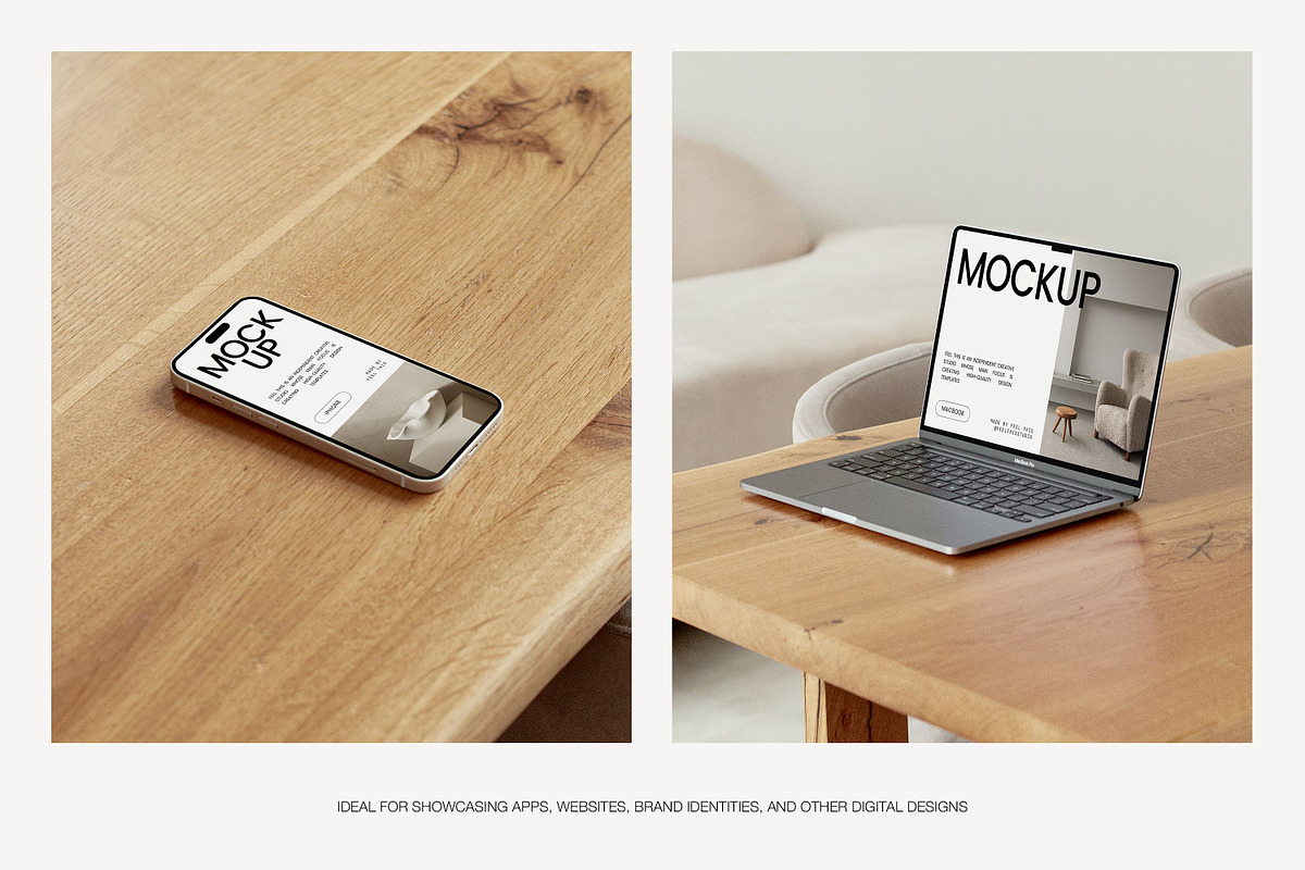 Apple Mockups | MacBook Pro & iPhone, a Mac Mockup by Feel This (Photo 4 of 9)