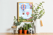 Hot air balloons flying templates, a Transportation Illustration by Good Studio (Thumbnail 7 of 8)