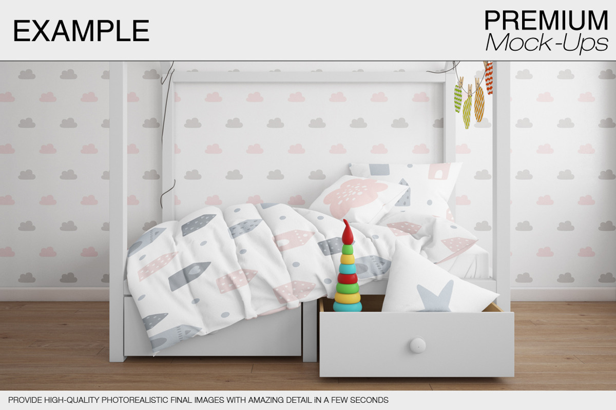 Kids Room and Bedding Mockups, a Product Mockup by mock-ups (Photo 13 of 16)