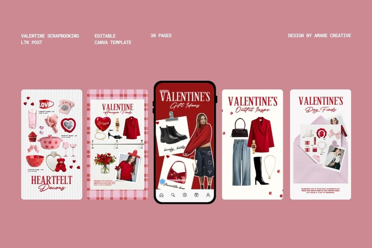 30 Valentine Instagram Story, a Social Media Template by Amaré Creative (Photo 3 of 7)