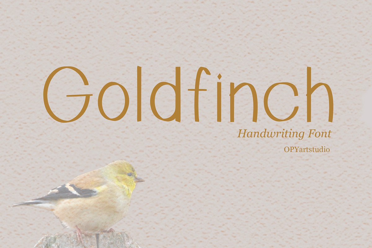 Goldfinch - Handwriting Clean Font, a Font by OPY ArtStudio (Photo 1 of 5)
