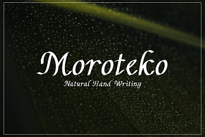 Moroteko Natural Handwriting Font