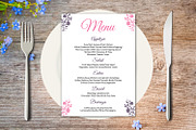 Wedding Menu Card Template, a Stationery Template by retrographix