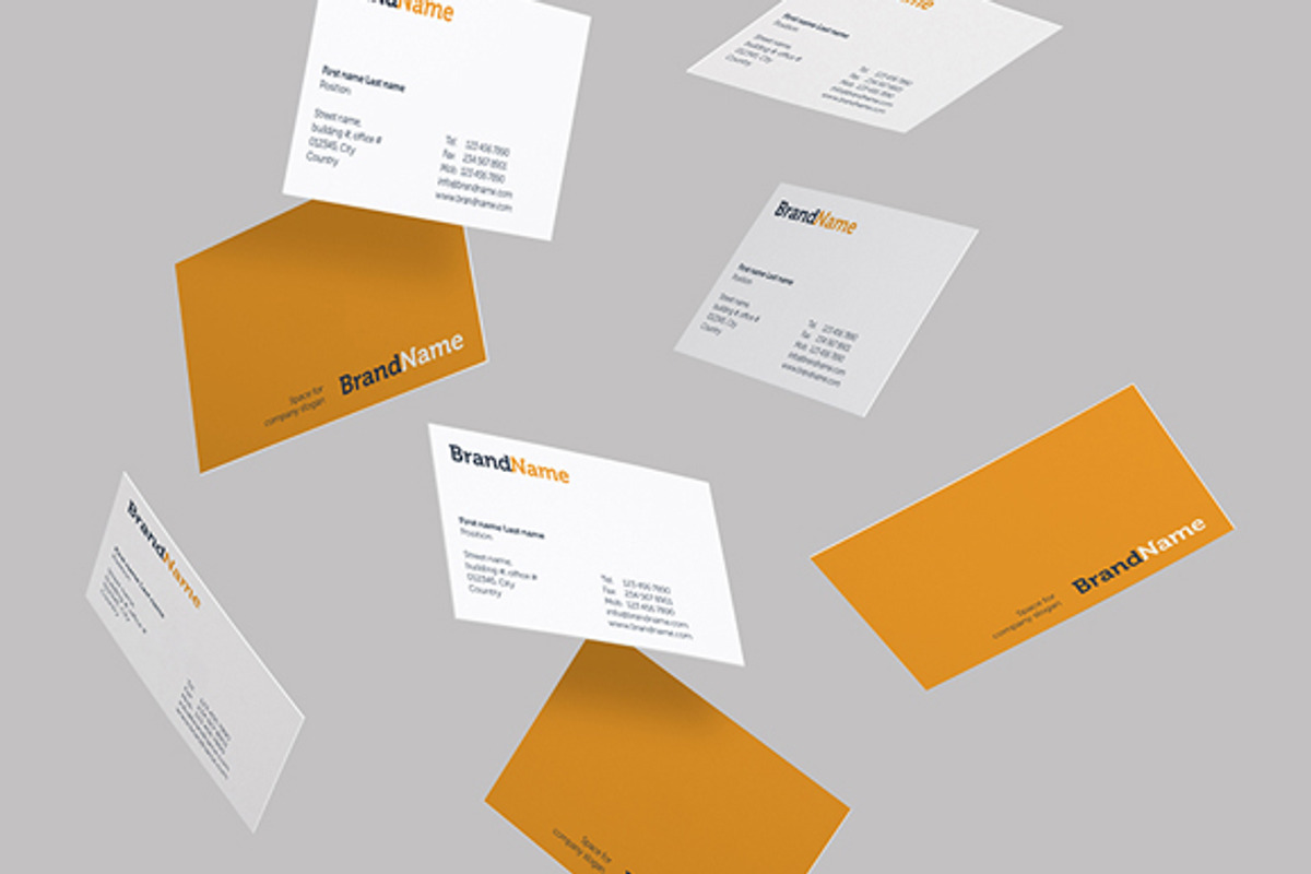 Business cards Mockup + Template, a Print Template by Vitalliy (Photo 1 of 5)