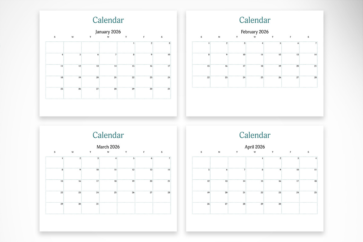 Elegant 2026 Calendar Planner Bundle, a Print Template by McLittle Stock (Photo 3 of 5)