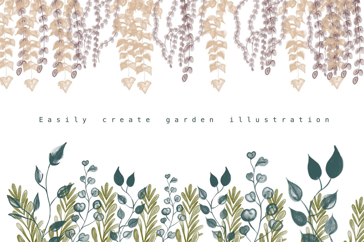 Secret garden procreate stamp brush, a Brush Add-On by Meisanmui (Photo 5 of 8)
