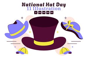 11 National Hat Day Illustration, a Person Illustration by denayunebgt
