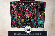 The Painted Bloom Tarot Major Arcana, a Decorative Illustration by ThatsDesignArt (Thumbnail 3 of 11)