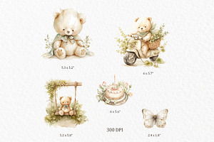 Vintage Teddy Bears PNG