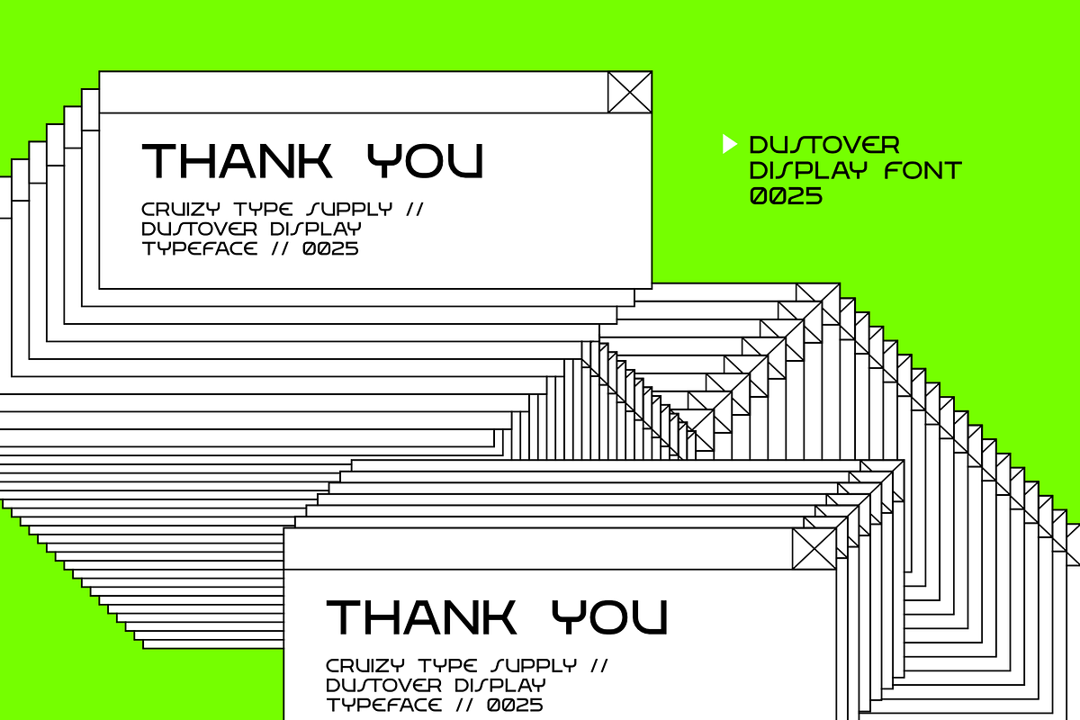 DUSTOVER - Futuristic Display Font, a Sans Serif Font by Cruizy & Co (Photo 9 of 9)