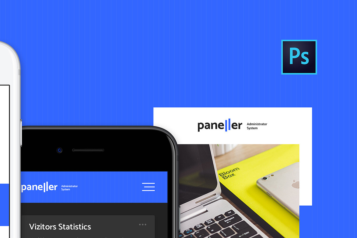 Paneller Admin Dashboard iOS UI Kit, an UI Kit Template by Creatoly