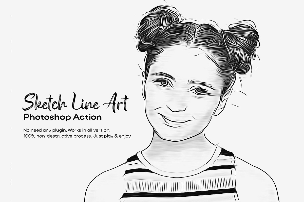Sketch Line Art Action, an Action Add-On by DesignCave (Photo 1 of 5)