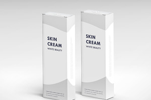 Paper Box Mockup For Beauty Product