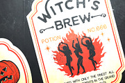 Halloween Bottle Labels, a Food Illustration by Moloko88 (Thumbnail 6 of 7)