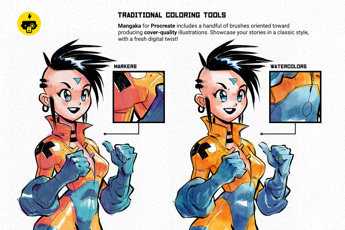 Mangaka Procreate Illustration Kit, a Brush Add-On by Frankentoon Store (Photo 7 of 9)