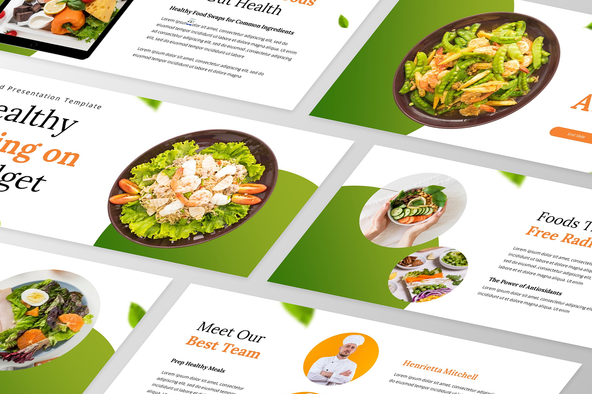 Healthy Food PowerPoint Template, a Presentation Template by GraphauseProject (Photo 4 of 6)