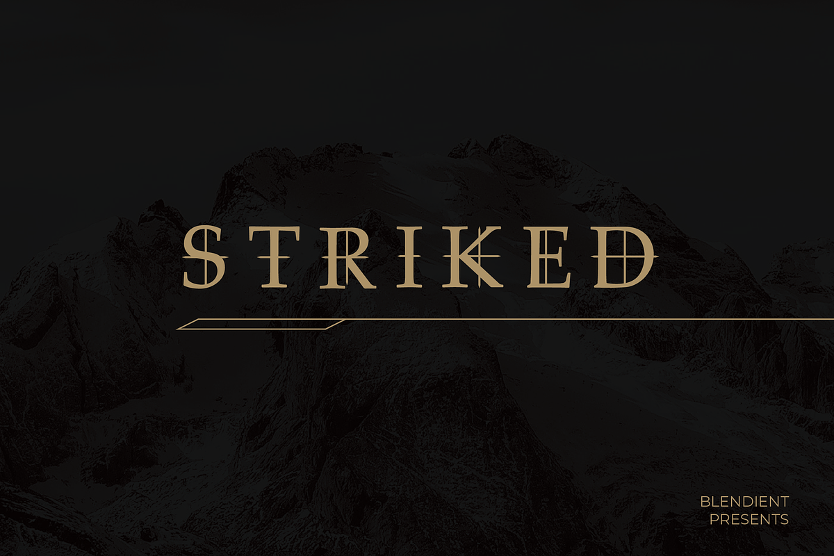 Striked Font, a Serif Font by Blendient (Photo 1 of 4)