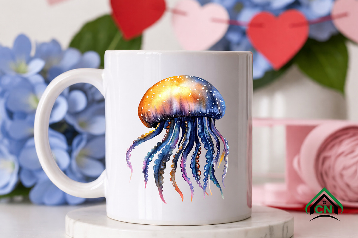 Watercolor Ocean Animals Clipart, an Illustration by Craft Nest (Photo 8 of 11)