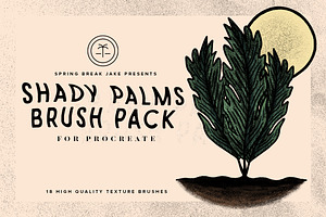 Shady Palm Procreate Texture Brushes