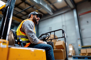 Forklift Operator at Work in Warehou, an Industrial Photo by Stock Shape