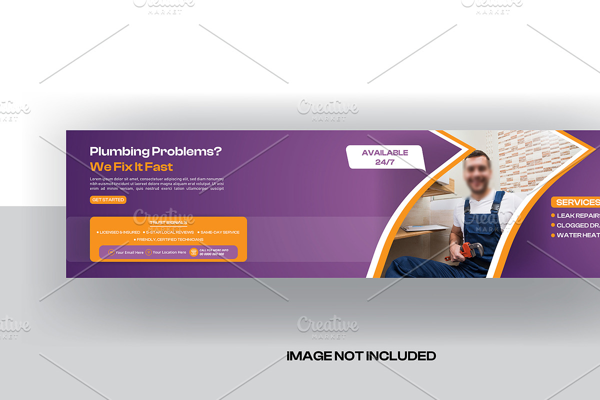 Plumbbing social media banner, a Social Media Template by graphics city (Photo 2 of 2)