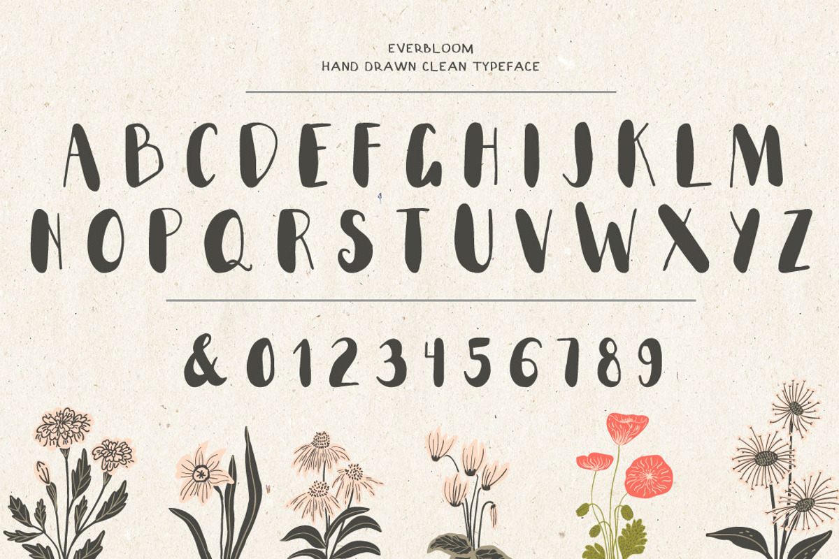 Everbloom - floral typeface, a Script Font by Anna Ivanir (Photo 11 of 14)