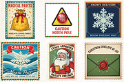 Vintage Christmas Postage Stamps PNG, an Illustration by Libby Wishes (Thumbnail 3 of 4)