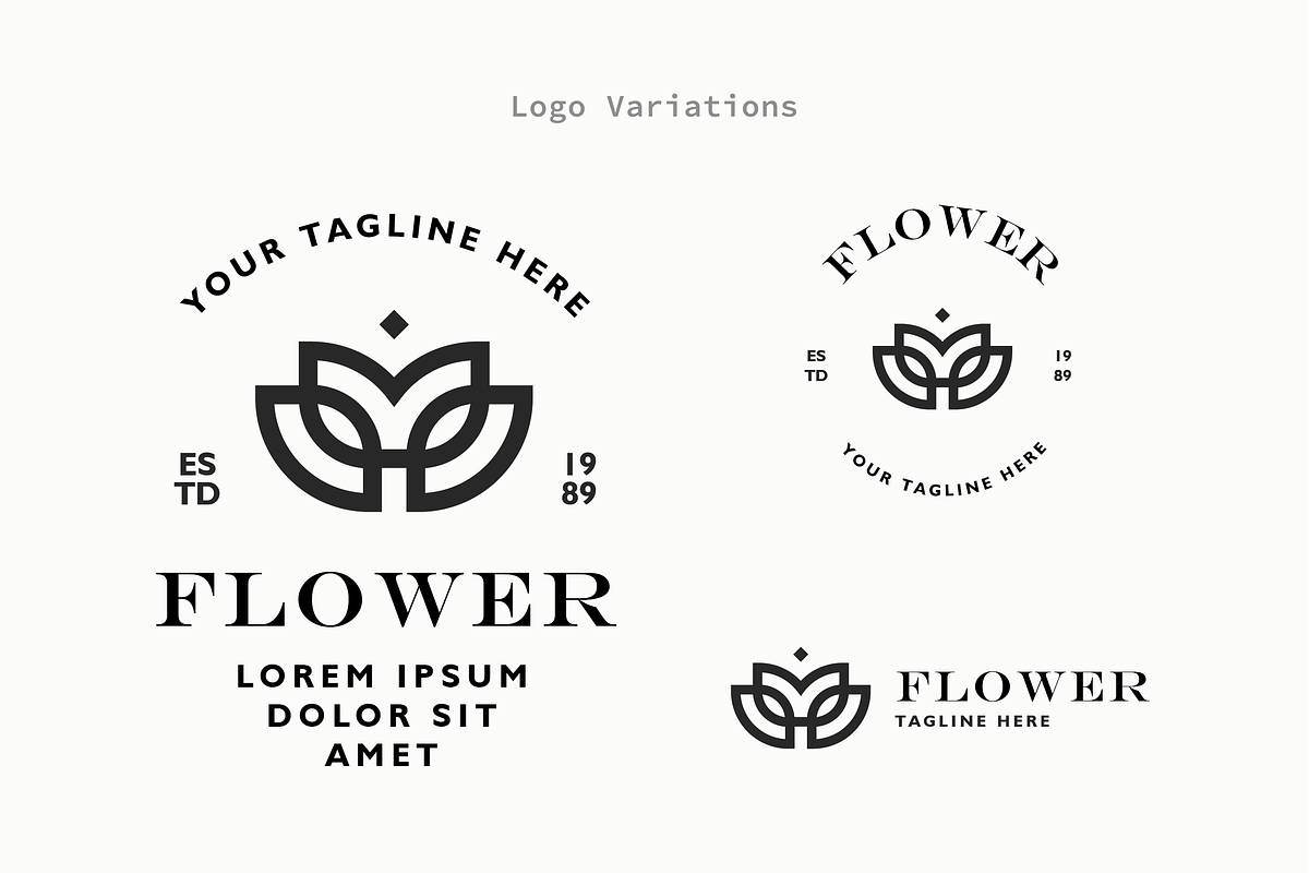 Flower - Premium Logo Template, a Branding & Logo Template by Minimalist Logos (Photo 3 of 7)