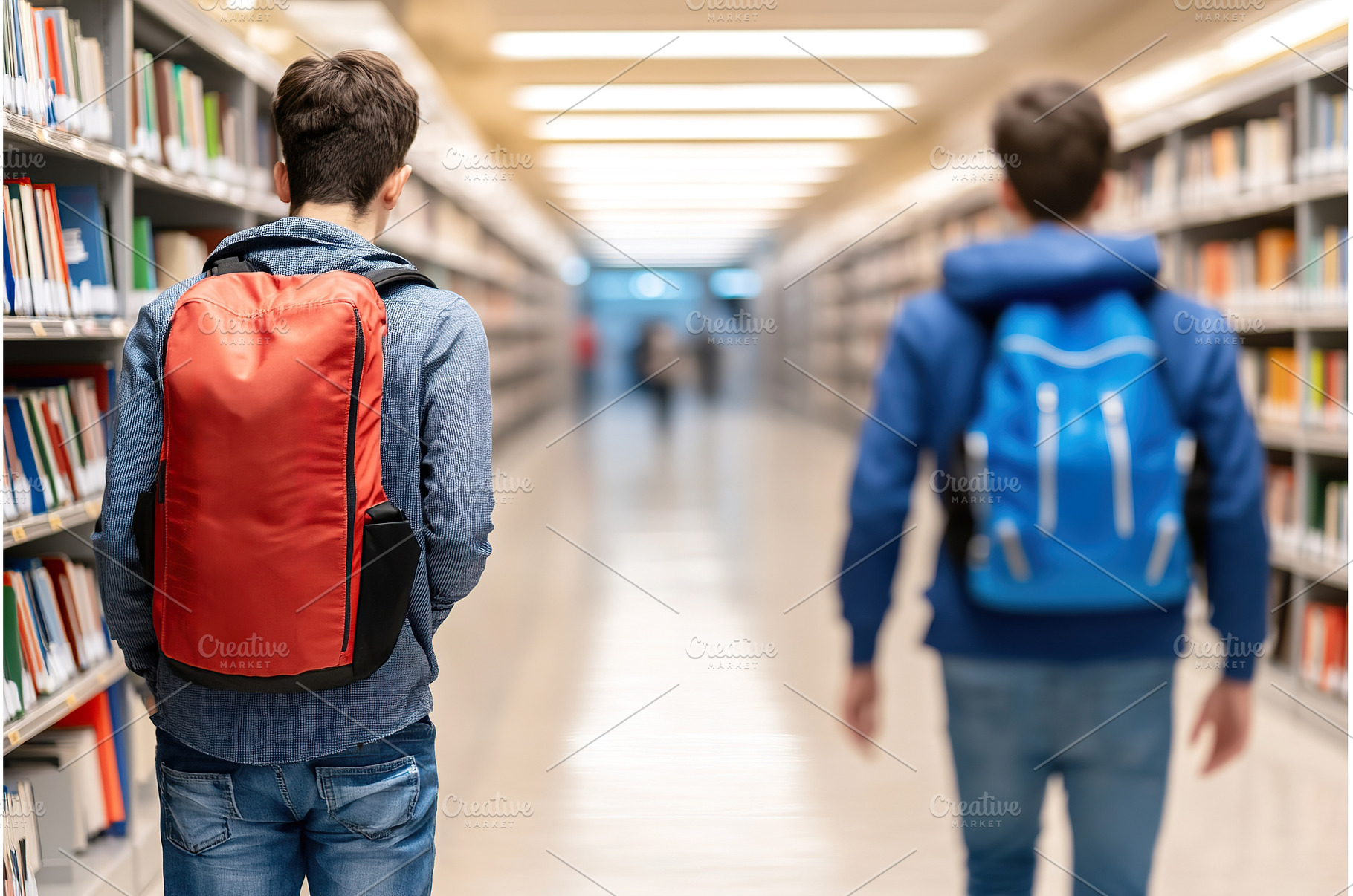 Students with Backpacks Walking, a School & Education Photo by Lermont51